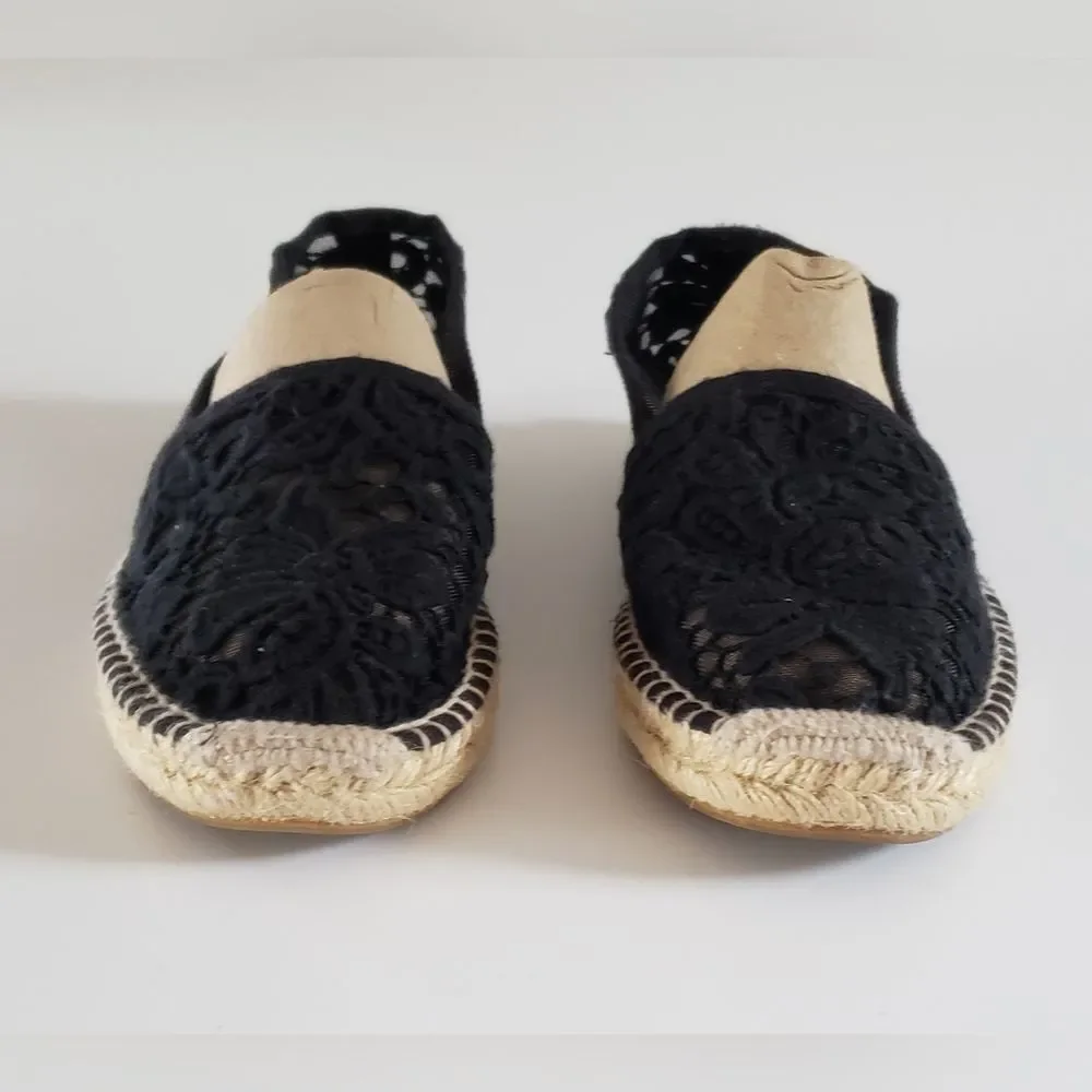 Tory Burch Abbe Lace Espadrille Slip On Women's Shoe Size 8